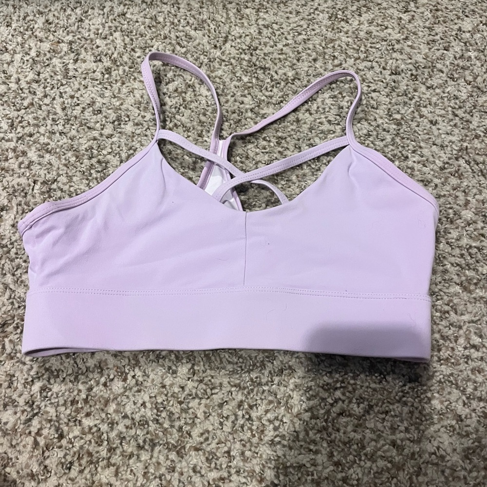 Lavender Strappy Sports Bra